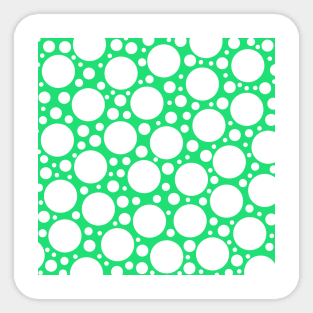 Polka Dots in Green & White Sticker